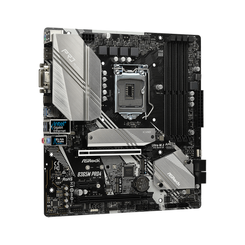 ASRock B365M PRO4 Desktop Motherboard Socket H4 LGA-1151 Intel