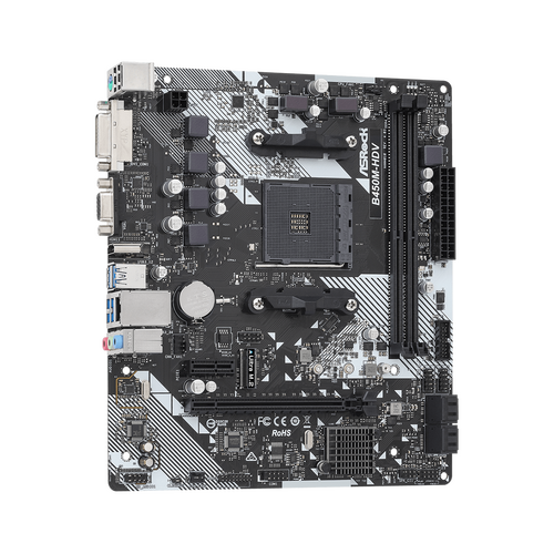 ASRock B450M-HDV R4.0 Desktop Motherboard AMD Socket AM4