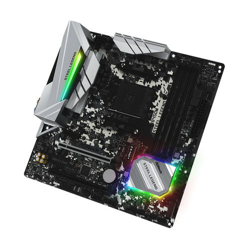 ASRock B450M Steel Legend Desktop Motherboard Socket AM4 Micro ATX