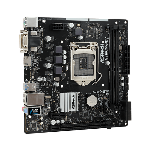 ASRock H310CM-HDV Desktop Motherboard Socket H4 LGA-1151 Intel