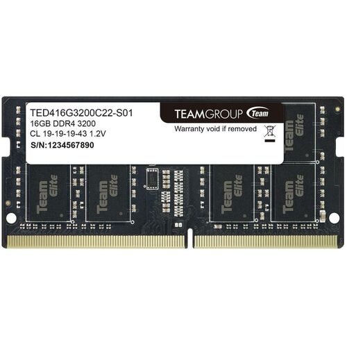 TEAM Group 1x16GB Elite SODIMM DDR4 - 05TSD4-3200-16GB-ELITE