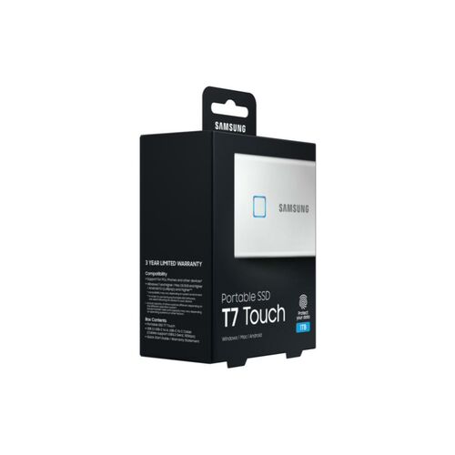 Samsung T7 Touch Portable SSD 1TB USB3.2 - 06SU-T7-1TSIL