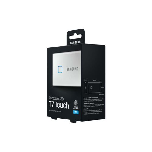 Samsung T7 Touch Portable SSD 1TB USB3.2 - 06SU-T7-1TSIL