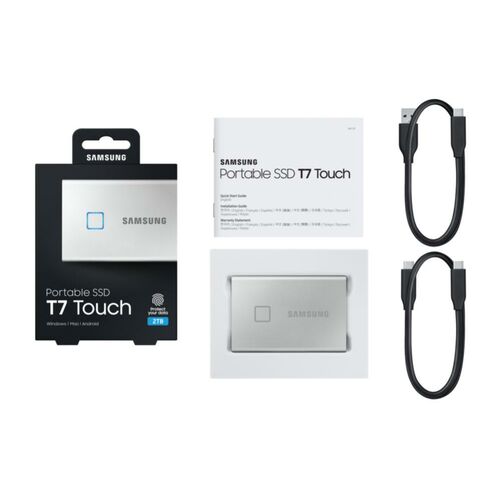 Samsung T7 Touch Portable SSD 2TB USB3.2 - 06SU-T7-2TSIL