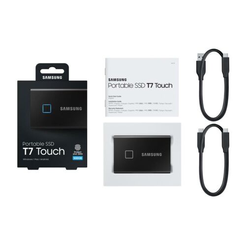Samsung T7 Touch Portable SSD 500GB USB3.2 - 06SU-T7-500GBLK