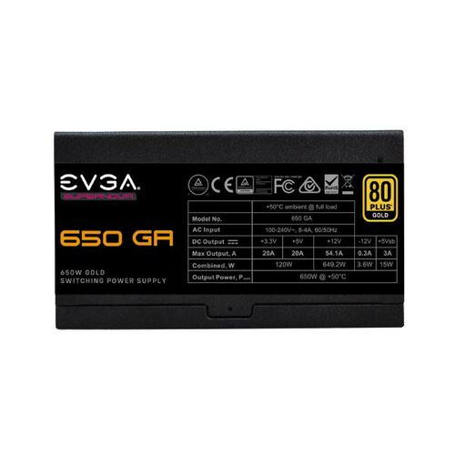 EVGA Supernova GA 650W Gold Power Supply - (220-GA-0650-X4)