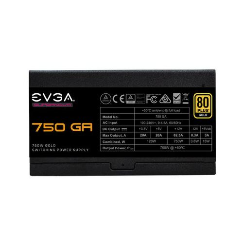 EVGA Supernova GA 750W Gold Power Supply - (220-GA-0750-X4)