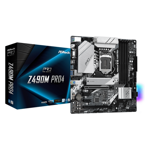 ASRock Z490M Pro4 Desktop Motherboard Micro ATX LGA-1200 Intel