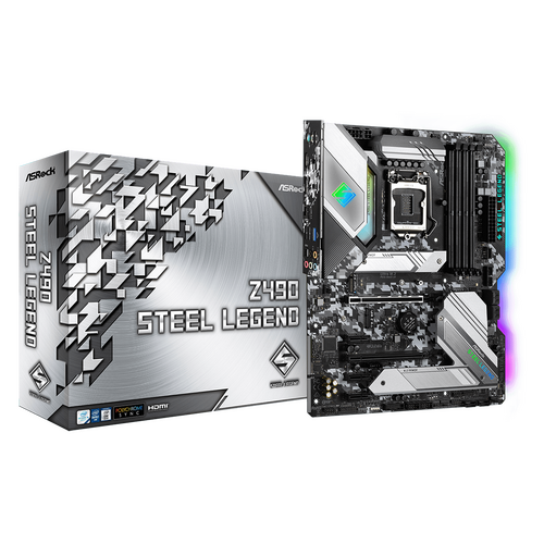 ASRock Z490 Steel Legend Desktop Motherboard ATX LGA-1200 Intel