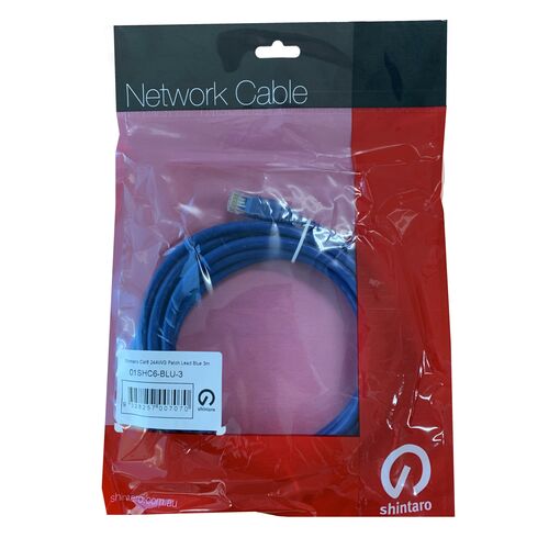 Shintaro Cat6 24 AWG Patch Lead Blue - 01SHC6-BLU-10