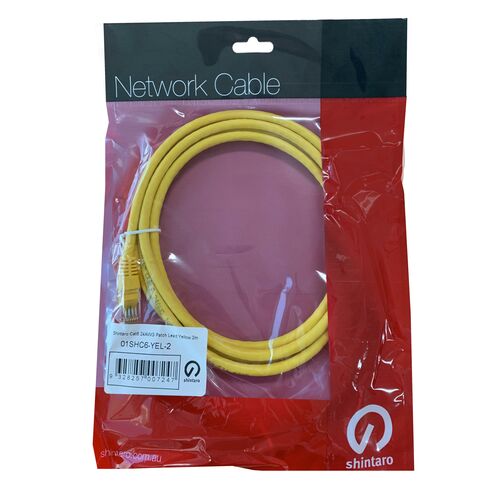 Shintaro Cat6 24 AWG Patch Lead Yellow 1m - 01SHC6-YEL-1