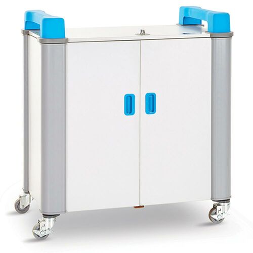 LapCabby UniCabby 32 Horizontal Charging Trolley - 15LC-UNI-32H-BL