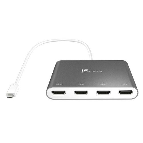 J5create USB-C to 4-Port Quad HDMI Multi-Monitor Adapter (JCA366)