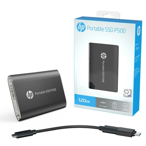 HP Portable SSD P500 120GB BLACK - 6FR73AA#ABB