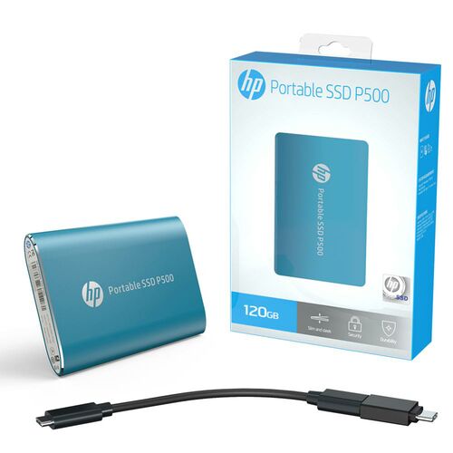 HP Portable SSD P500 120GB Blue - 7PD47AA#ABB