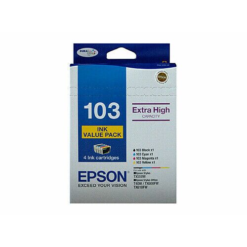 Epson 103 Ink Black Magenta Cyan Yellow Ink Cartridge - C13T103592