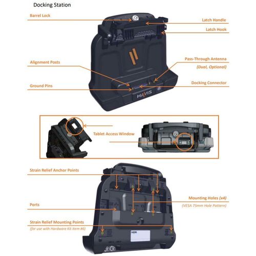 Havis FZ-G1 Toughbook G2 Vehicle Docking Station - DS-PAN-721-2