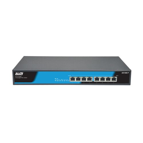 Alloy 8 Port Gigabit 802.3at POE 150 Watts Switch - AS1008-P