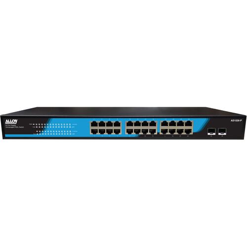 Alloy 24 Port Unmanaged Gigabit POE Switch - AS1026-P