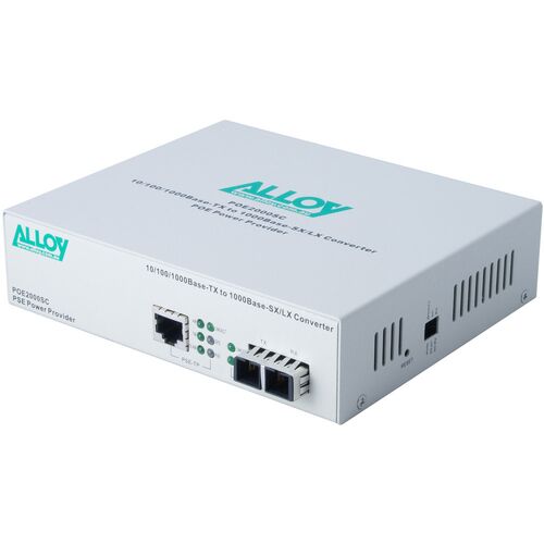 Alloy POE PSE Gigabit Ethernet Media Converter - POE2000SC