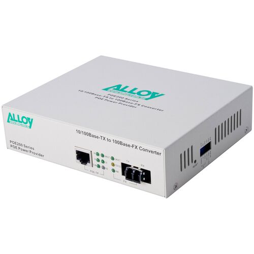 Alloy PoE PSE Fast Ethernet Media Converter - POE200LC