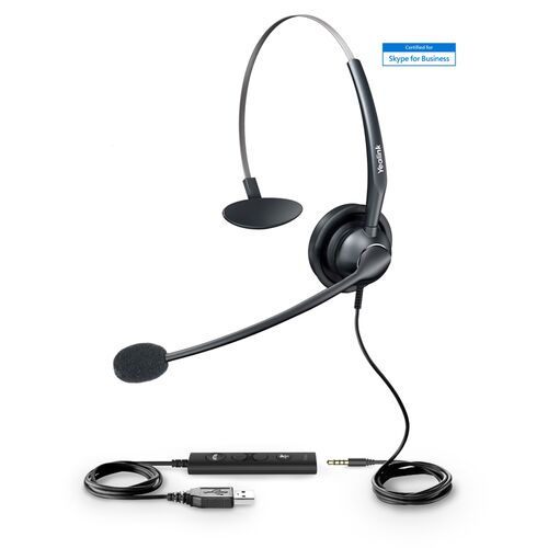 Yealink Wideband Noise Cancelling Mono Headset - TEAMS-UH33