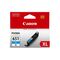 Canon CLI651XLC Cyan Extra Large Ink Tank - P/N:CLI651XLC